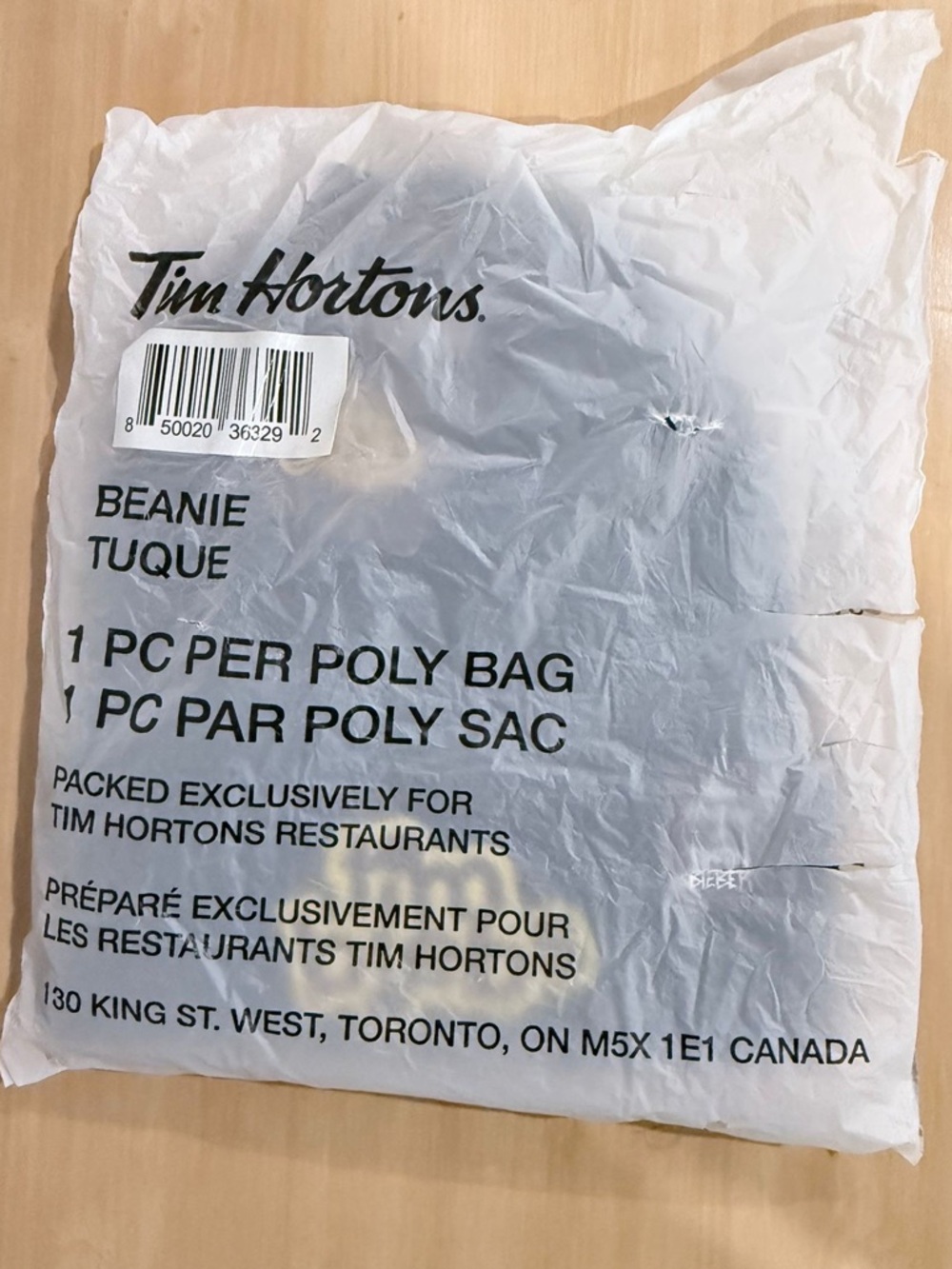 Tim Hortons x Justin Bieber TimsBiebs Beanie Tuque Sealed Limited Edition - Picture 2 of 3
